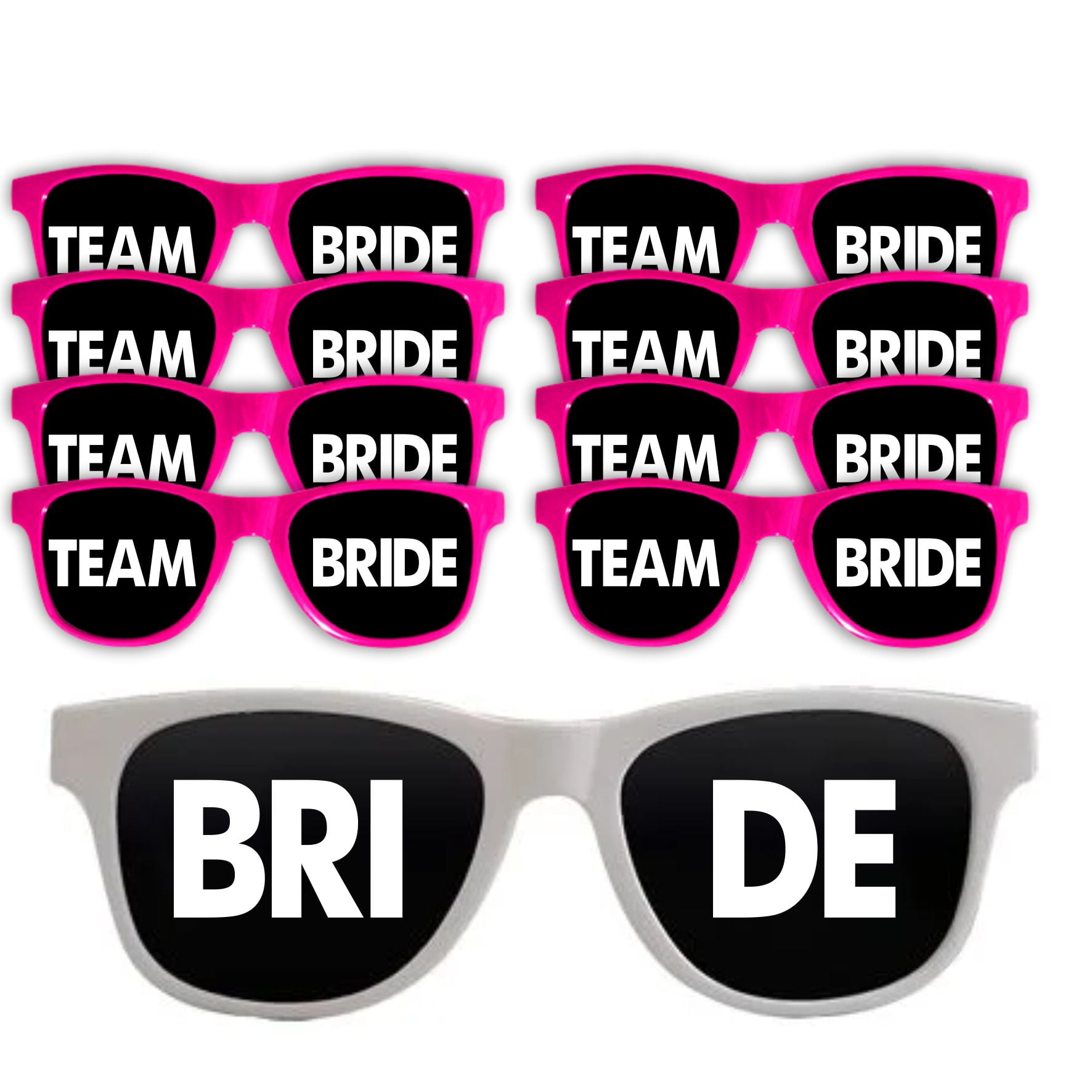 Kit Óculos Despedida de Solteira Team Bride Lente fume festa da noiva balada das amigas