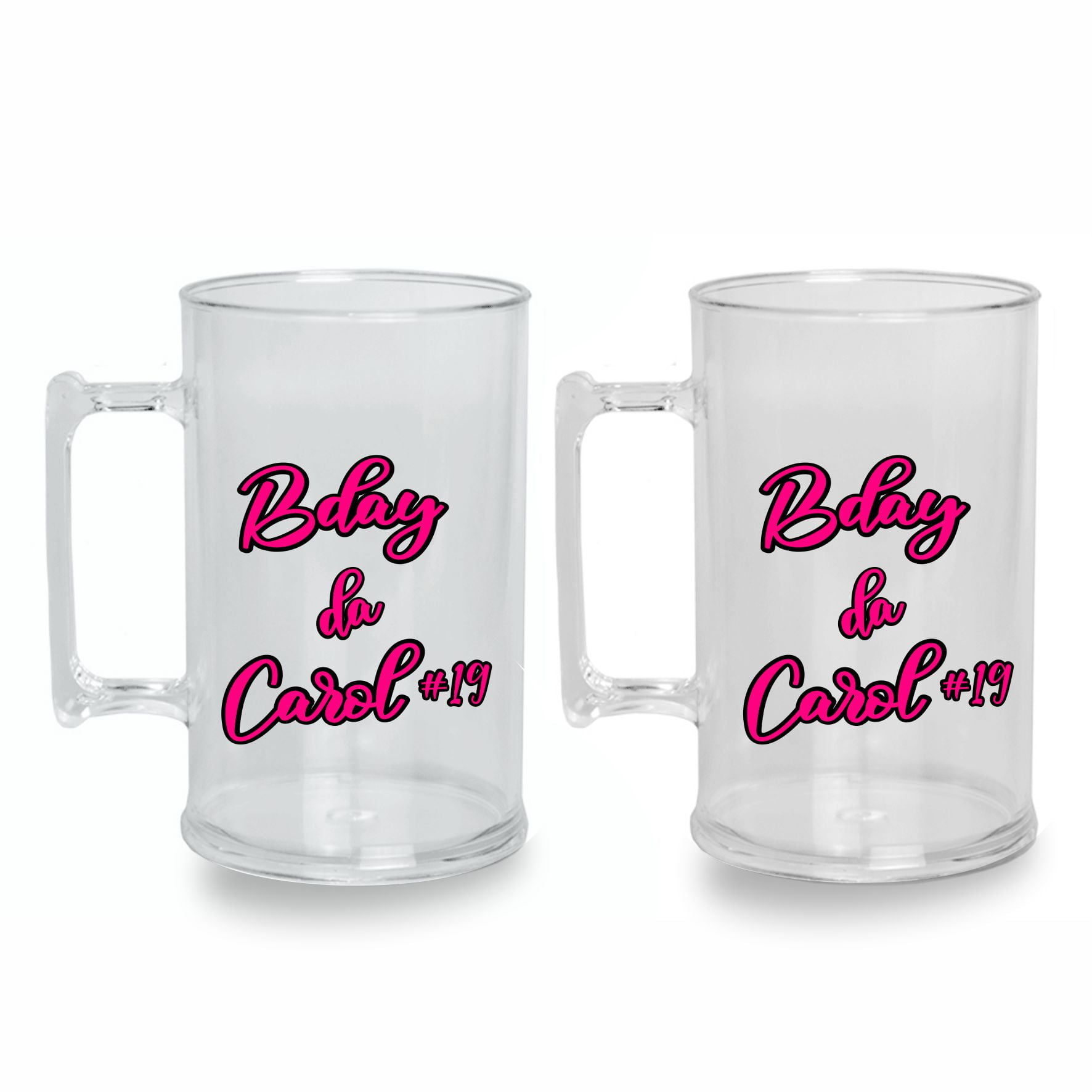 Canecas de acrílico personalizadas para festas Aniversário