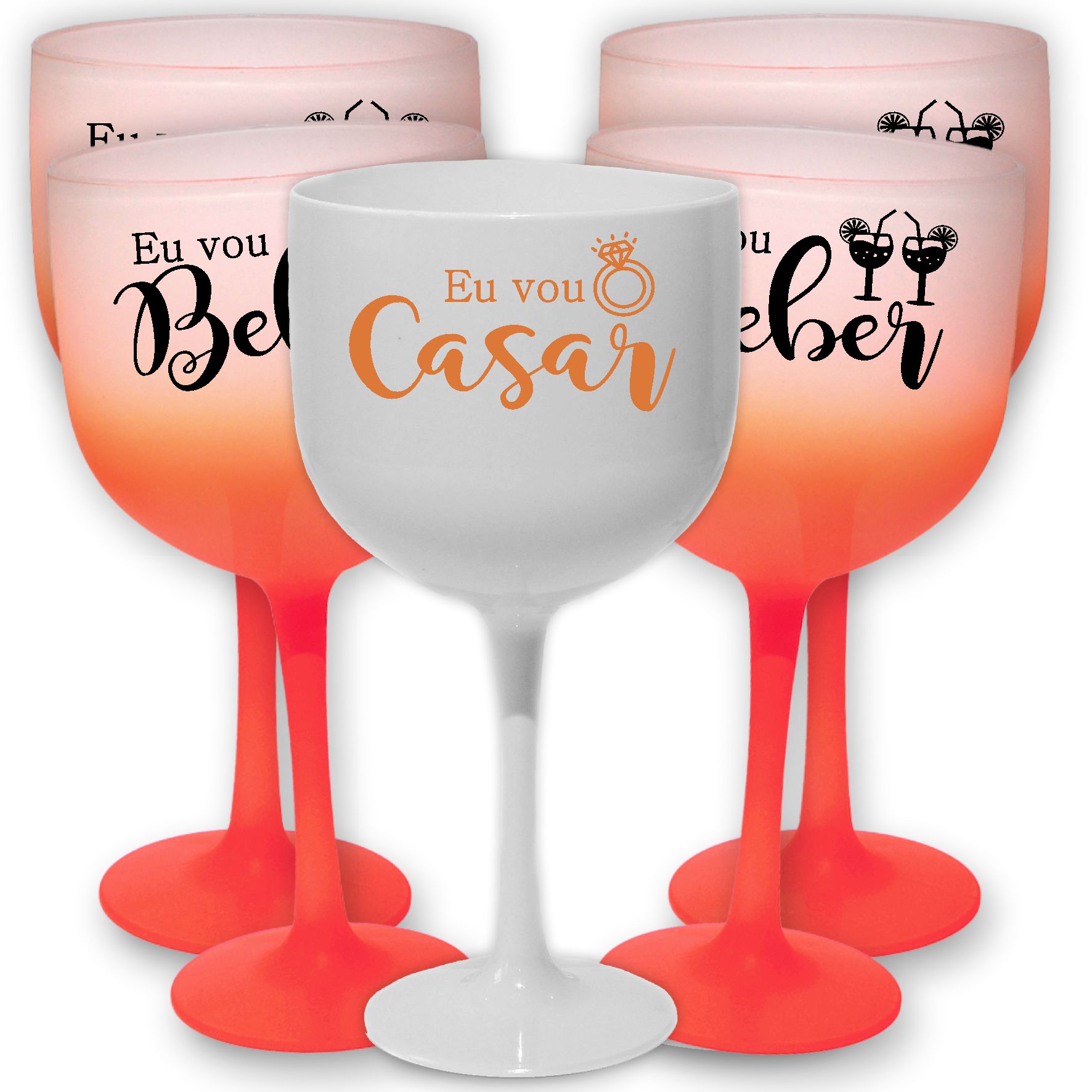 Taças de Gin Degrade 580ml Despedida de Solteira kit Eu vou casar festa balada das madrinhas e noiva