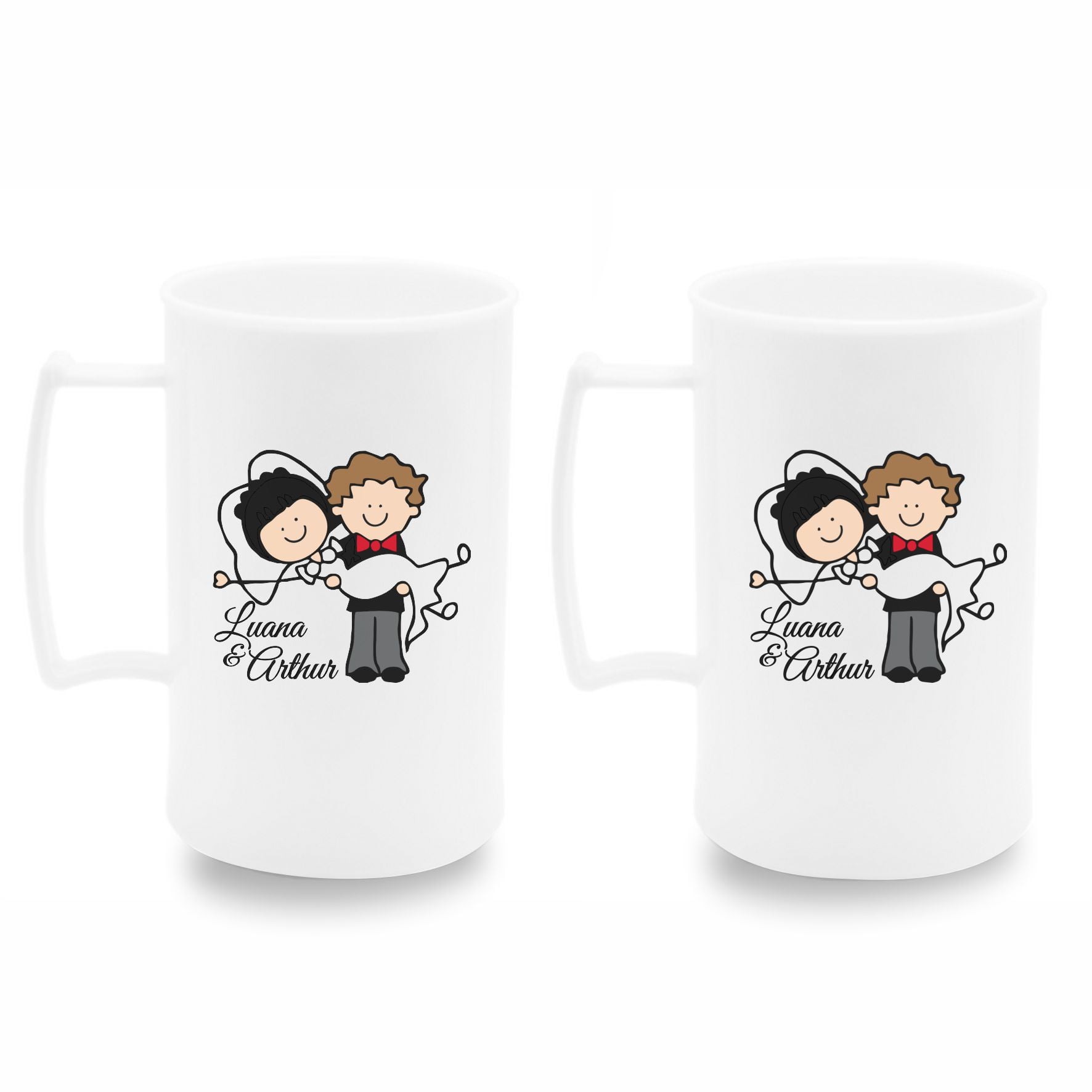 Canecas de acrílico personalizadas de Casamento
