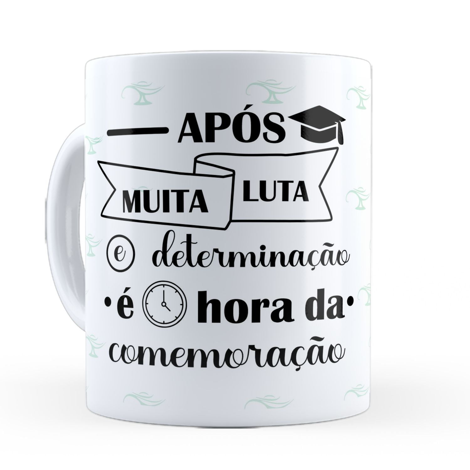 Caneca de porcelana formatura personalizada com nome e curso