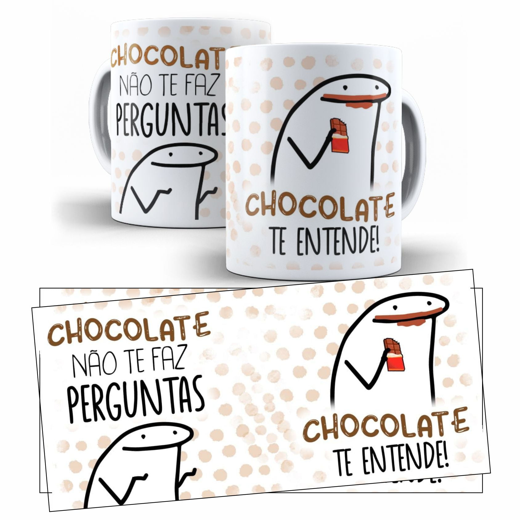 Caneca Flork Criativa Chocólatra Assumida! Presente Fofo use canecas