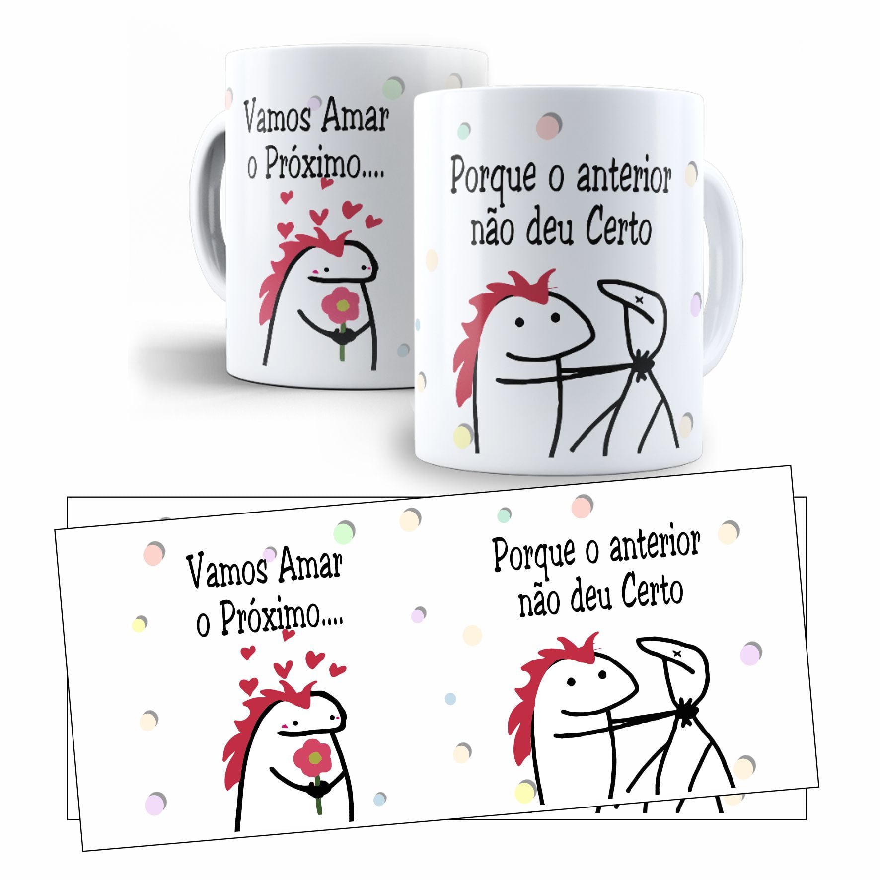 Caneca De Aniversario Flork Meme 325 Ml De Porcelana Com Caixinha