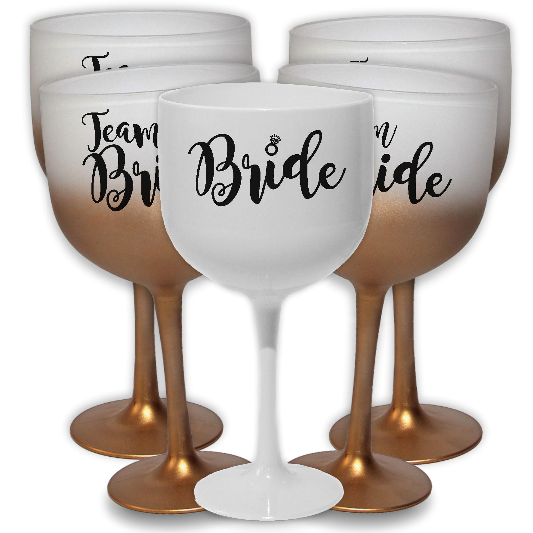 Kit Despedida de solteira Taças de Gin 580ml Degrade Team Bride balada das amigas e noiva