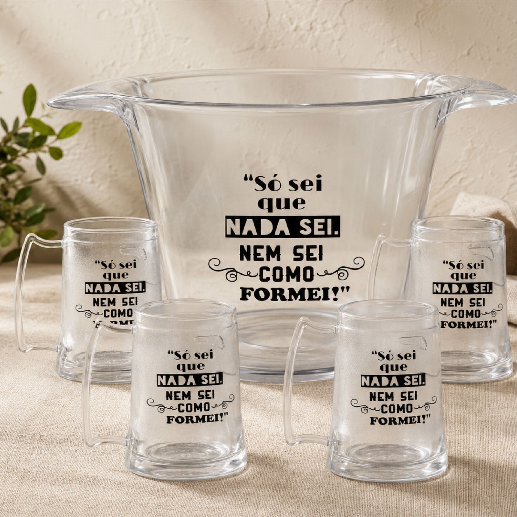 Kit formatura Balde de Gelo + 5 Canecas de gel
