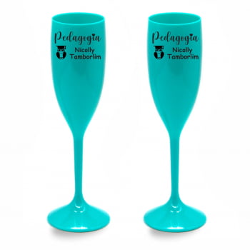 Kit Taças de champanhe Personalizadas Formatura