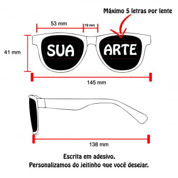 Óculos personalizados formatura