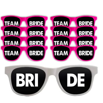 Kit Óculos Despedida de Solteira Team Bride Lente fume festa da noiva balada das amigas Kit Óculos Despedida de Solteira Team Bride Lente fume festa da noiva balada das amigas