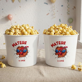 Baldes de Pipoca Personalizado para Aniversário Infantil 2 Litros