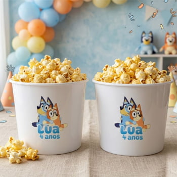 Baldes de Pipoca Personalizado para Aniversário Infantil 2 Litros