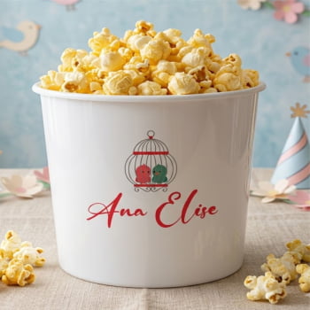 Baldes de Pipoca Personalizado para Aniversário Infantil 2 Litros
