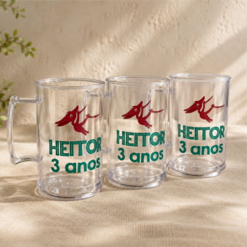 Canecas de acrílico personalizadas aniversário infantil