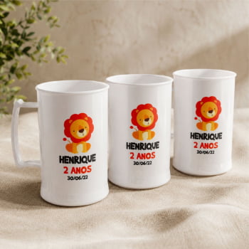 Canecas de acrílico personalizadas aniversário infantil