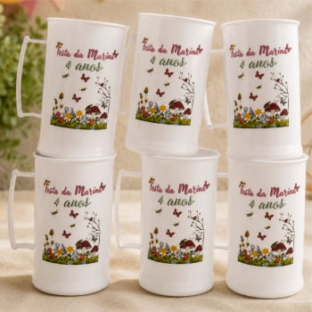 Canecas de acrílico personalizadas aniversário infantil