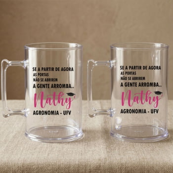 Canecas de acrílico personalizadas Formatura 