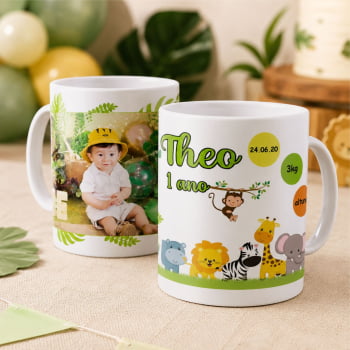 Canecas de porcelana personalizadas aniversário Infantil 