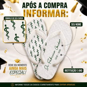 Chinelos para Formatura Cursos