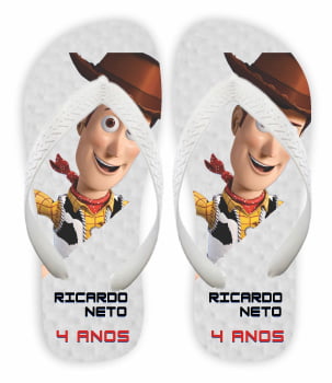 Chinelos personalizados Aniversário Infantil