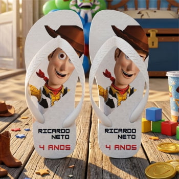 Chinelos personalizados Aniversário Infantil