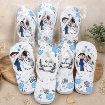 Chinelos personalizados para madrinhas de Casamento