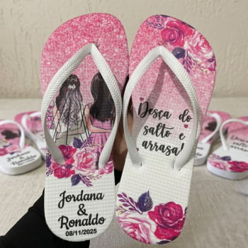 Chinelos personalizados para madrinhas de Casamento