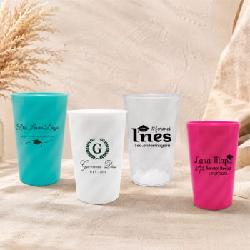 Copos twister Personalizados para formatura acrílico 500ml