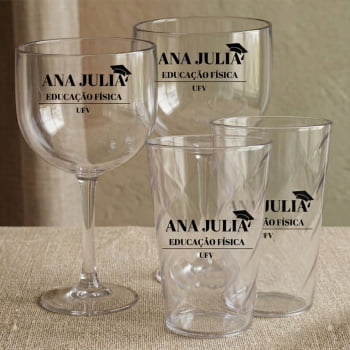 Kit Formatura Copos Twister + Taças de Gin Personalizados