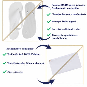 Kit Formatura Personalizados Chinelos + Necessaires 