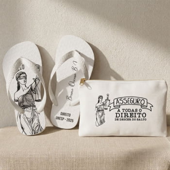 Kit Formatura Personalizados Chinelos + Necessaires 