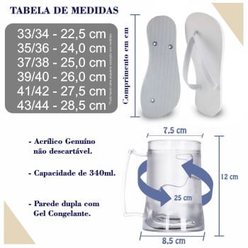 Kit Personalizado para Formatura Chinelo + Canecas de gel