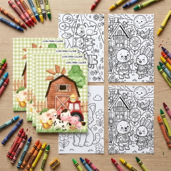 Livro de colorir Personalizado Festa Infantil