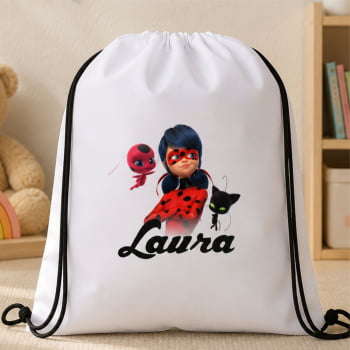 Mochilinhas Personalizadas Festa Ainversário Infantil Branca Oxford