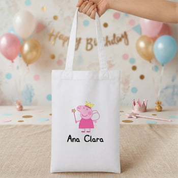 Sacolas Personalizadas Aniversário Infantil 20X30 Oxford Branca