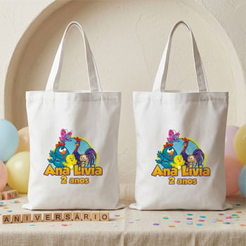Sacolas Personalizadas Aniversário Infantil  20X30 Oxford Branca