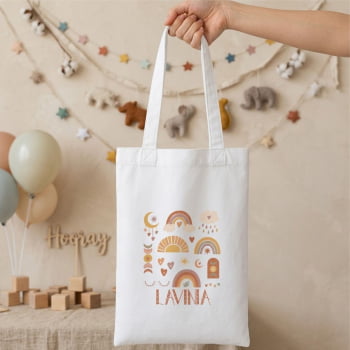 Sacolas Personalizadas Aniversário Infantil  20X30 Oxford Branca