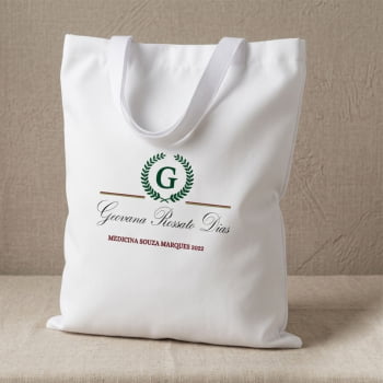 Sacolas Personalizadas para Formatura Oxford Branca 33x37 