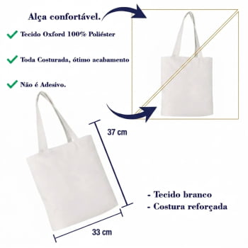 Sacolas Personalizadas para Formatura Oxford Branca 33x37