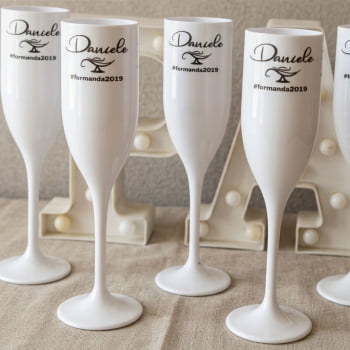 Taças de champanhe acrílica Personalizadas Baile de Formatura