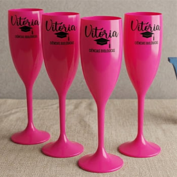 Taças de champanhe acrílica Personalizadas Baile de Formatura