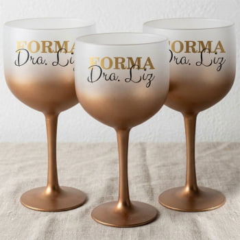Taças de gin degradê personalizadas baile de Formatura 