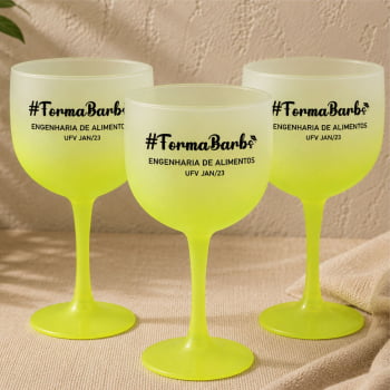 Taças de gin degradê personalizadas baile de Formatura 