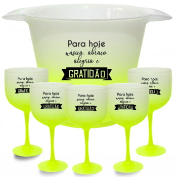 Kit Balde + Taças de gin personalizadas 