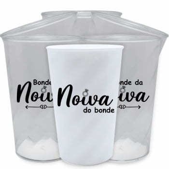 Copos Despedida de Solteira Kit Bonde da Noiva 2 festa da noiva balada das amigas e madrinhas