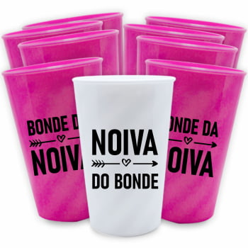 Kit copos Despedida de Solteira Bonde da Noiva festa da noiva balada das amigas e madrinhas
