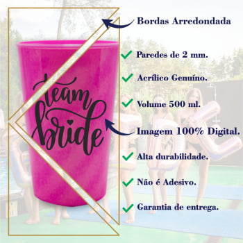 Kit copos Despedida de Solteira Team Bride II festa da noiva balada das amigas e madrinhas