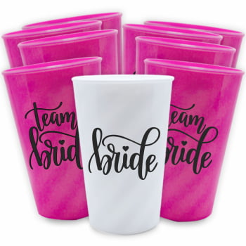 Kit copos Despedida de Solteira Team Bride II festa da noiva balada das amigas e madrinhas Kit copos Despedida de Solteira Team Bride II festa da noiva balada das amigas e madrinhas