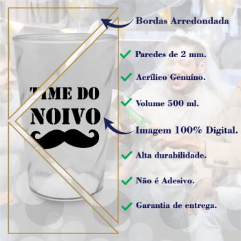 Kit copos Despedida de Solteiro Time do Noivo festa dos padrinhos balada dos amigos