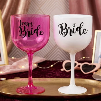 Kit taças de gin 580ml despedida de Solteira team bride festa noiva balada das amigas e madrinhas