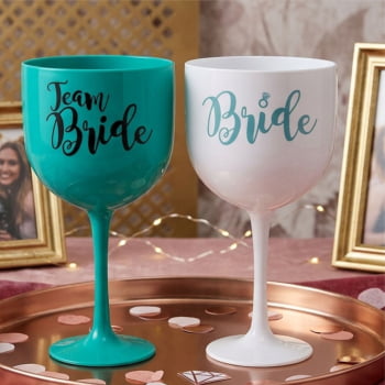 Kit taças de gin 580ml despedida de Solteira team bride festa noiva balada das amigas e madrinhas