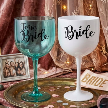 Kit taças de gin 580ml despedida de Solteira team bride festa noiva balada das amigas e madrinhas